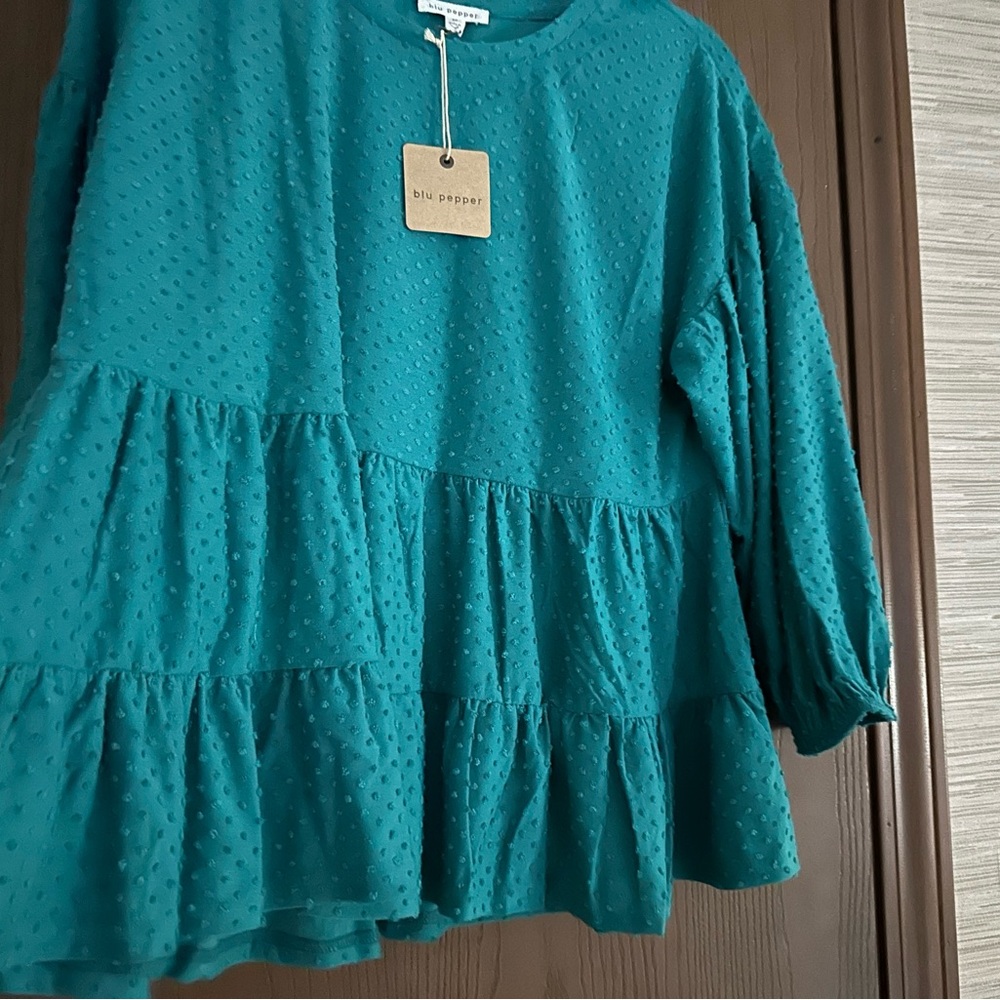 Blu Pepper Teal Women's Top - Picture 7 of 7